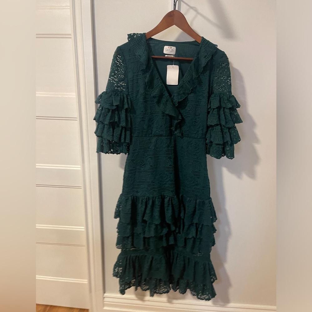SAYLOR green lace dress